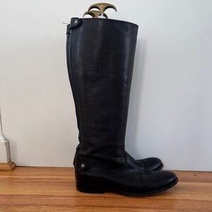 Black Knee-High Leather Boots